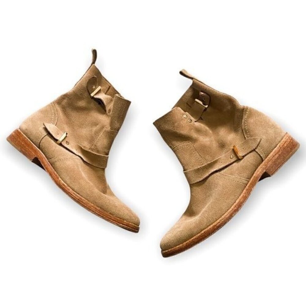 Joie Hoxton Suede Beige Spring Ankle Boots, size 36.5EU